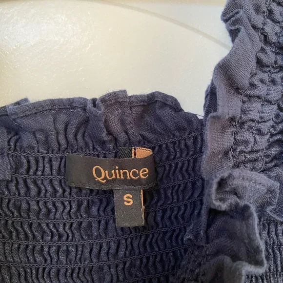 Quince 100% European Linen Smocked Midi Dress - Picture 3 of 4